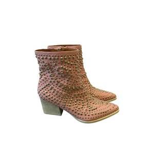 NEW BEAST FASHION women's hazel short western boot in pink